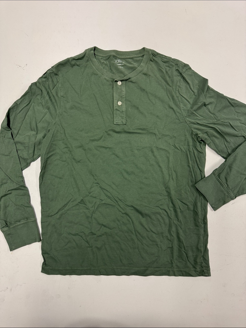 J. Crew Men’s Olive Green Long-Sleeve Henley